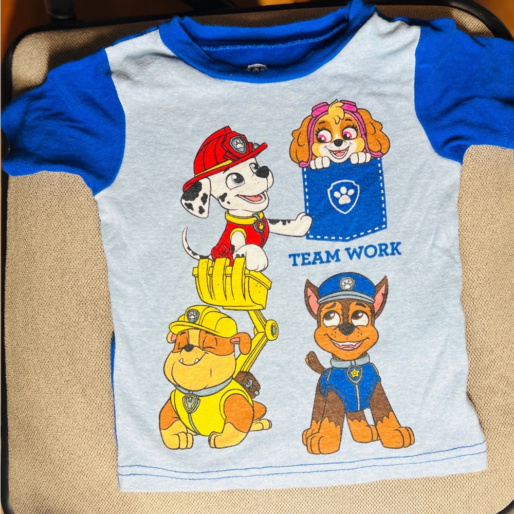 Nickelodeon Blue and Gray Paw Patrol Team Work Tee
